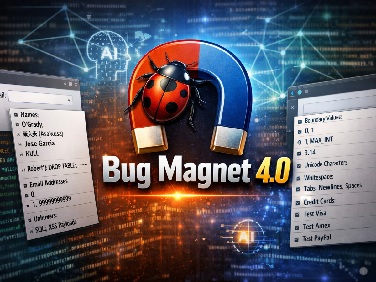 Bug Magnet 4.0: הכלי הקטן שמשנה את הדרך שבה אנחנו חושבים על&nbsp;בדיקות