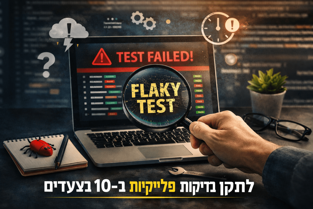 לתקן בדיקות פלייקיות (Flaky Tests) ב־10 צעדים – מבפנים, בלי קיצורי&nbsp;דרך