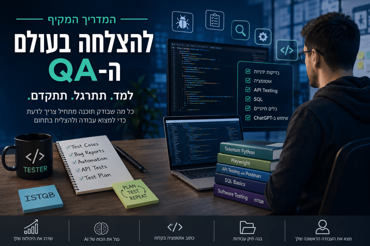 מדריך מקיף לבודקי תוכנה מתחילים – כך תלמדו QA ואוטומציה בעזרת&nbsp;ChatGPT